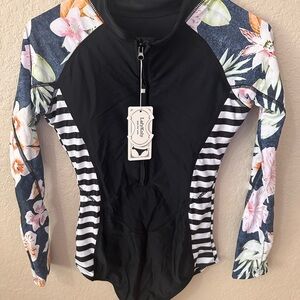 Black and White Hooded Jacket